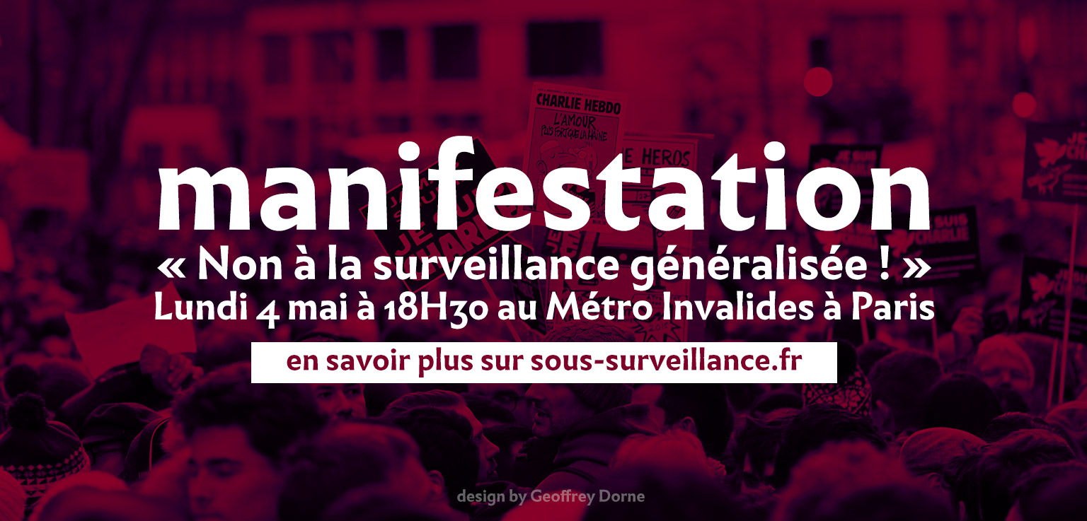 manifestation « non à la surveillance généralisée »